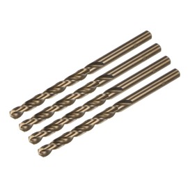 sourcing map 4PCS 6.8mm Drilling Dia Straight Shank High-Speed Steel Cobalt Metric Twist Drill Bit Rotary Tool
