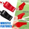 Flutesan 48 Pcs 48 Pcs Plastic Whistles Bulk with Lanyard
