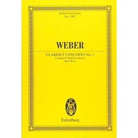 ウェーバー: クラリネット協奏曲 第1番 ヘ短調 Op.73/Heidlberger編: スタディ・スコア/オイレンブルグ社/スコア クラリネット協奏曲