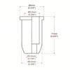 Dookoe Guitar Ferrules Guitar String Caps Mounting Buckles Through-Body Ferrules
