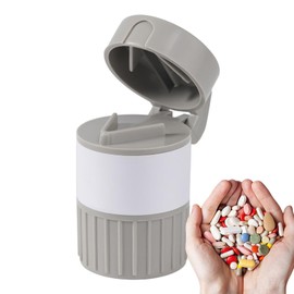 Tablet Grinder, Travel Pill Bottle, Multifunctional 4 in 1 Pulverizer Grinder, Drinking Cup, Crushes Pills for Elderly and Pet