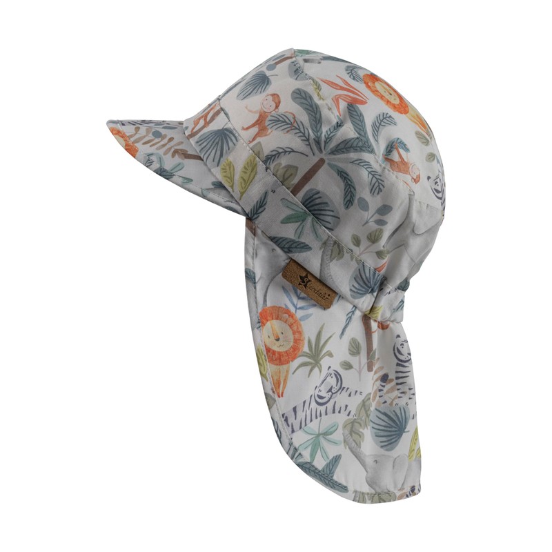 Sterntaler Peaked Cap with Neck Protection Jungle Unisex Baby Hat