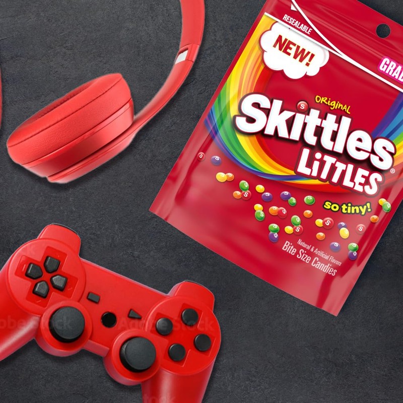SKITTLES LITTLES Original Chewy Candy Tiny Bite Size Rainbow Fruity