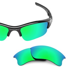 Revant Replacement Lenses for Oakley Flak Jacket XLJ sunglasses, UV Protection, Anti-Scratch and Impact Resistant, Polarized Emerald Green Mirrored