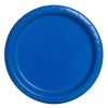 Luxurious Royal Blue Solid Round Dinner Plates - Dazzling 9"