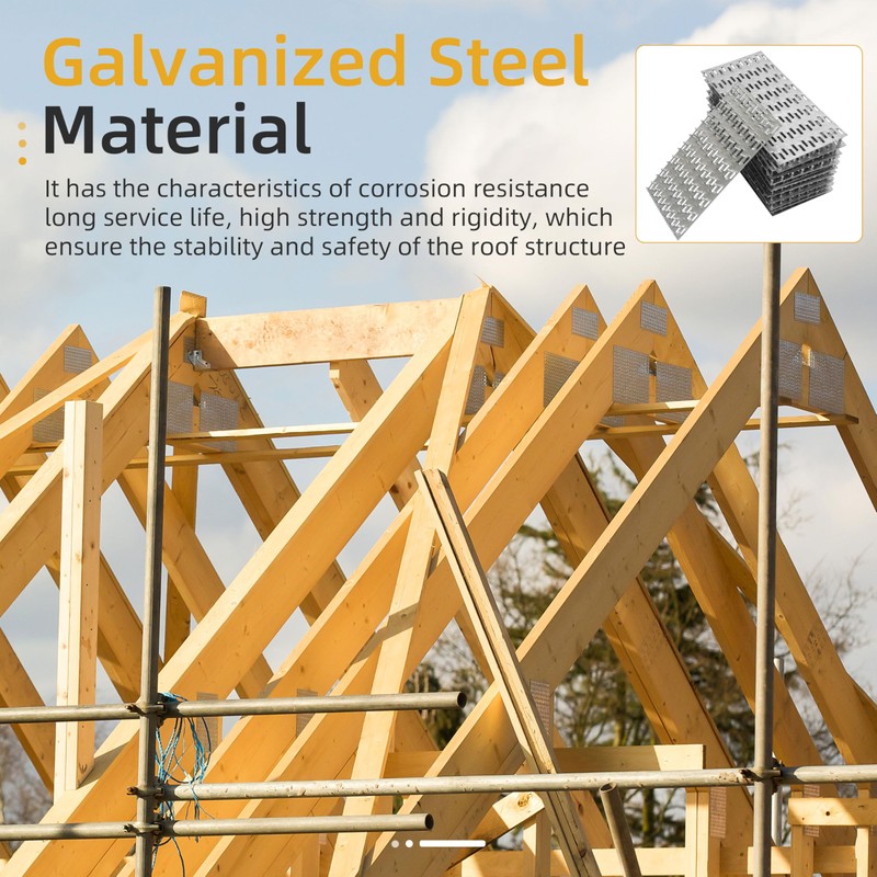 30 Pack 4x8 inch Truss Mending Plate with 8mm Nail