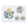 Azeeda 4 x 'Protea-Blume mit Blättern' Temporäre Tattoos - Wasserfest,