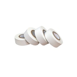 USA Made Lab Labeling Tape White Pack, 500" Length x 3/4" Width, 1 Inch Core [4 White Rolls]