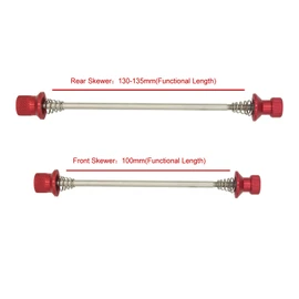 PLATT Bicycle Quick Release, Front and Rear Wheel Quick Release Set, Quick Release Axles for Road Bike/Mountain Bike (Red/1 Pair)