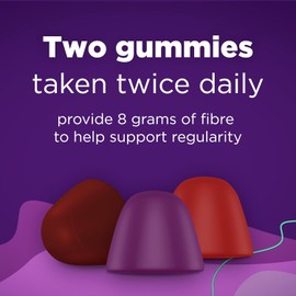 Energy Daily Prebiotic Fibre Supplement Gummies for Adults, Promotes Regularity and A Healthy Digestive System and Supports Energy Metabolism, Packed with B Vitamins, 115 Count