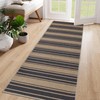 Striped Easy Jute Runner Rug,2x6 Kitchen Runner Rugs for Hallway
