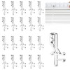 20-Pack Transparent Window Blind Fasteners – Sturdy Hold for Various