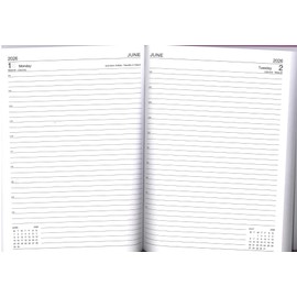 2026 A4 Day a Page Diary - Appointment Times Full Year Hardback UK Planner - for Home Office School & Work (Mustard)