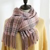 Roll Up Women's Plaid Tartan Checks Cashmere Feel Classic Soft