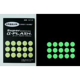 LTI SAF10P Glow in the Dark Tape, High Brightness, Super α-FLASH Round Seals (15 Pieces)