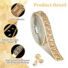 5 Rolls Gold Rhinestone Ribbon 5 Styles Shiny Rhinestone Tape