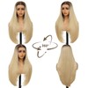 Ombre Flaxen Synthetic Lace Front Wig 13x4 Layered Hairstyle Glueless