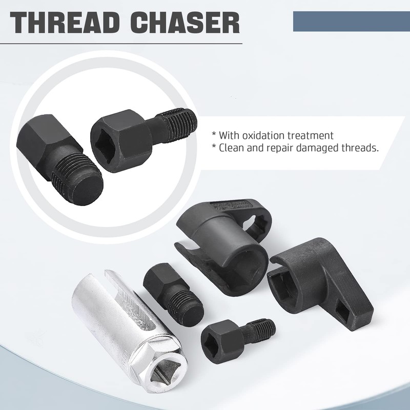 DASBET 5 Piece 3/8" Drive Oxygen Sensor Wrench Socket Set