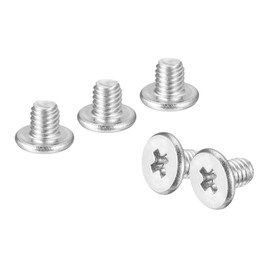 sourcing map M3-0.5 x 3mm 20Pcs Flat Round Head Screws 304 Stainless Steel Phillips Drive Machine Screws Hardware Fastener for Furniture Connection