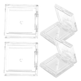 Angoily 4pcs Empty Makeup Pans Refillable Square Eyeshadow Containers for Diy Cosmetics Durable Blusher and Eyeshadow Holders for Travel and Organizing