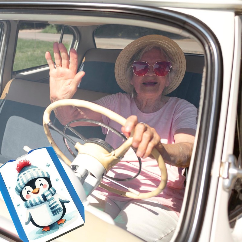 Funny Penguin Parking Disc Funny Bird Design Humorous Fun in