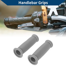 Hihaha 7/8" 22mm 15/16" 24mm Universal Motorcycle Hand Grips Cover Non Slip Rubber Handlebar Grip for Motorcycle Scooter Bicycle ATV Gray 1pair