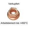 50 pieces M8 x 1.25 CU SW13 copper nut, exhaust