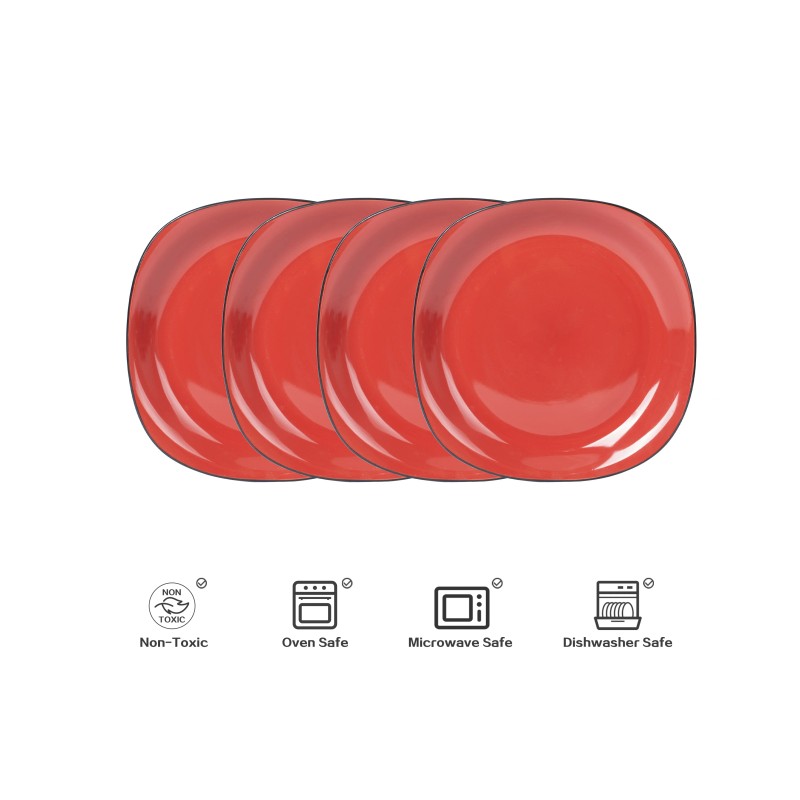 Semtember Promotion Royal Red and Black Tow Tone Color Glaze