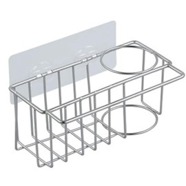 UpTuoLi Kitchen Sink Holder for Sponges, Scrubbers, Soap, Bathroom, Sponge Holder for Kitchen Sink, Adhesive Sinks Caddy Sponges Brush Rack, Stainless Steel