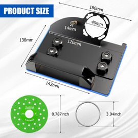 Lothee 45 Degree Tile Chamfering Tool, Angle Grinder Stand for 45° Chamfer Cutting Tile Chamfering Tools Compatible with 100 Type Angle Bracket Grinder Holder for Ceramic Stone Cutting(Black)