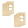 Franklin Brass Wood Square (6-Pack) Outlet Covers Unfinished Wood 1-Gang