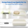 Dual Compartment Soap Dish, Double Bar Soap Holder, Solid Shampoo