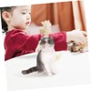 BIUDECO Adorable Cat Figurine Lifelike Desktop Cat Statue for Home