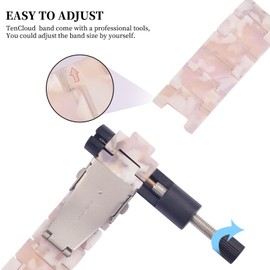 TenCloud Watch Band for Veryfit Smart Watch IDW19 Bands Lightweight Resin Wristband Compatible with MILOUZ, Amzhero, A-TGTGA, TOOBUR, TMHAI, Hoowel IDW19 Smart Watch (Pink Flower)