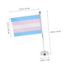 TEHAUX 1set Rainbow Table Flag Pride Decorations Desk Flag Rods