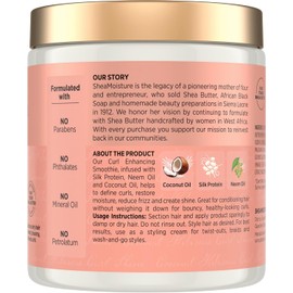Sheamoisture, Curl Enhancing Smoothie - Para cabello grueso y rizado, sin sulfatos, de coco e hibisco y libre de parabenos, 20 onzas