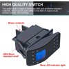 Taiss RK1-06N-BU Boat Marine Illuminated Rocker Switch 12V 20A 4Pin