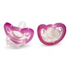 RaZbaby JollyPop Baby Pacifier Newborn, Double Pack, Pink, 0-3 Months