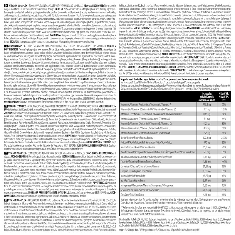 BioTechUSA Vitamin Complex | 13 Vitamins & 10 Minerals