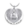 LSxAB Heart Angel Wing Memorial Cremation Urn Ashes Necklaces for