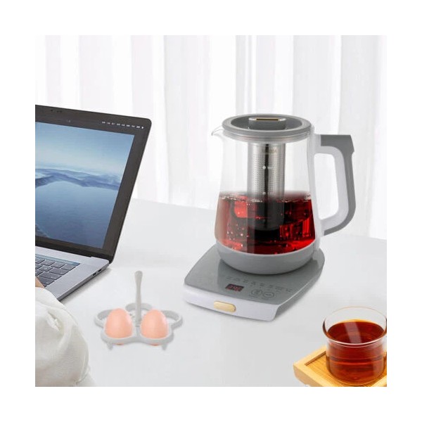 800W Electric Tea Kettle, 1.8L Glass Water Boiler with Adjustable