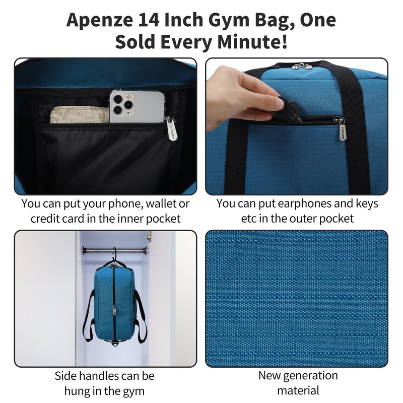 Small Duffle Bag 14 inch Carry On Mini Duffel Bag