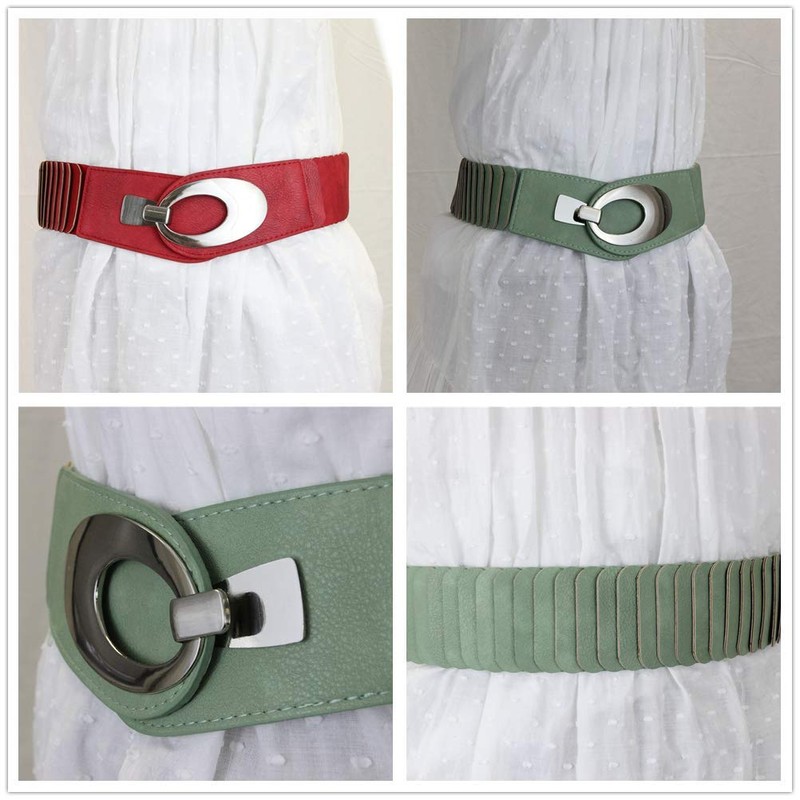 irisaa Wide Women's Elastic Waist Belt, Waist Belt, Stretch Belt
