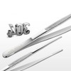 2Pcs Stainless Steel Tweezers for Kitchen, Cooking, Industrial work, Laboratory