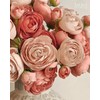 Letjolt Ranunculus Artificial Flower 18 Pcs Pink Silk Ranunculus Wedding