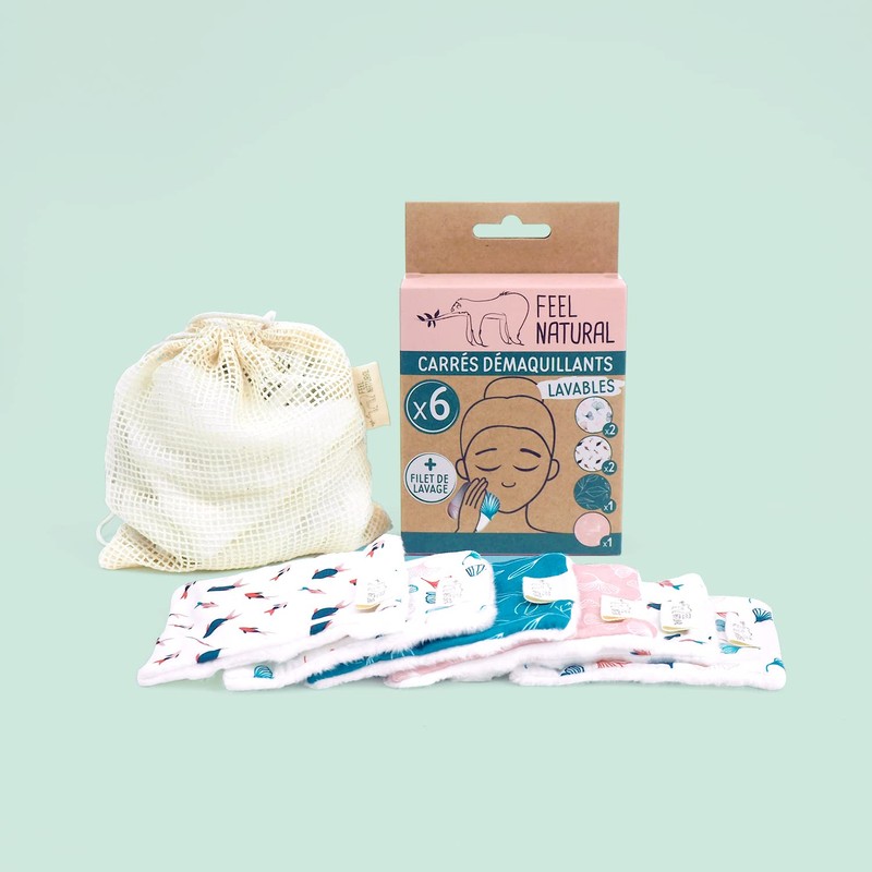 French Tendance Set of 6 Square Makeup Remover Expert +