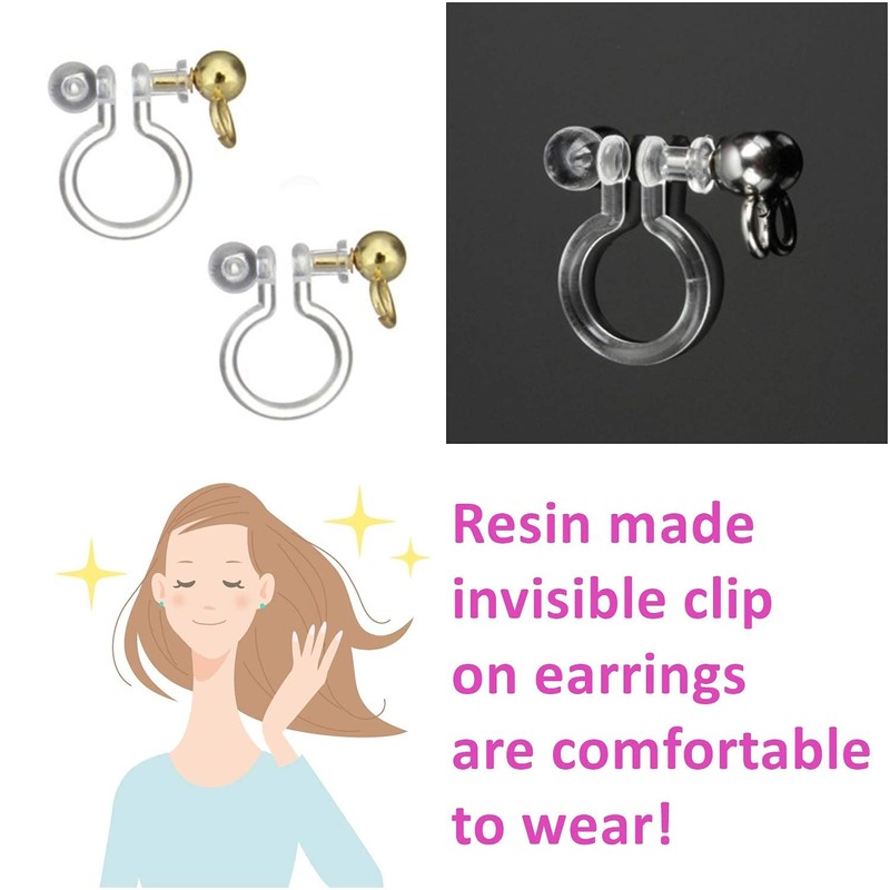 Miyabi Grace Elegant Cubic Zirconia Crystal Invisible Clip On Earrings