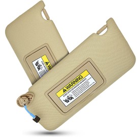 Left Driver & Right Passenger Side Sun Visor for Honda Accord 2008 2009 2010 2011 2012 2013 2014 2015 2016 2017, Replacement Assembly 83280-TA5-A71ZA 83280-TA5-A51ZA (Beige)