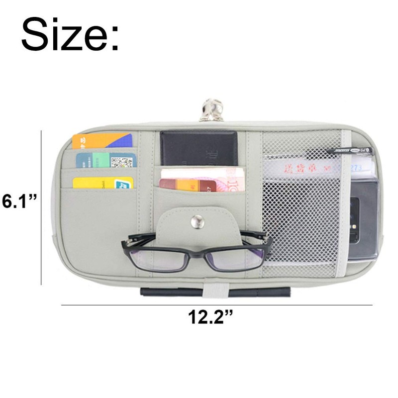 Kartisen Car Sun Visor Organizer, Auto Interior Accessories Pocket Organizer
