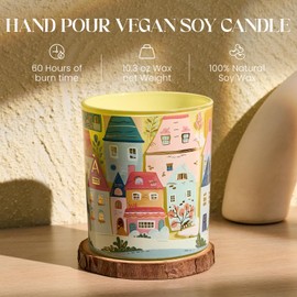 M&SENSE Eucalyptus Mint Candles for Home Scented - 10.2 oz Soy Wax Candles Non Toxic 60 Hours Long Burning Funny Candles for Women Housewarming Gifts for Stress Relief, Meditation, Calm, Yoga